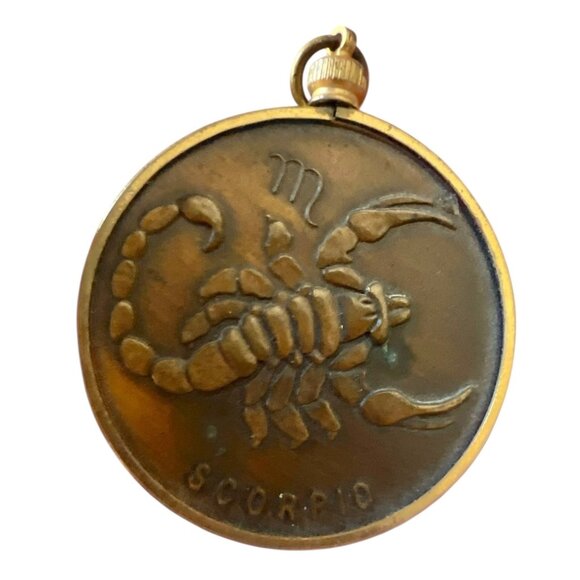 Jewelry - Vintage Scorpio Zodiac Pendant Brass & Copper